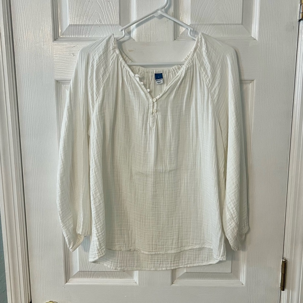 Old Navy Women’s Gauzy Peasant Blouse Size Small